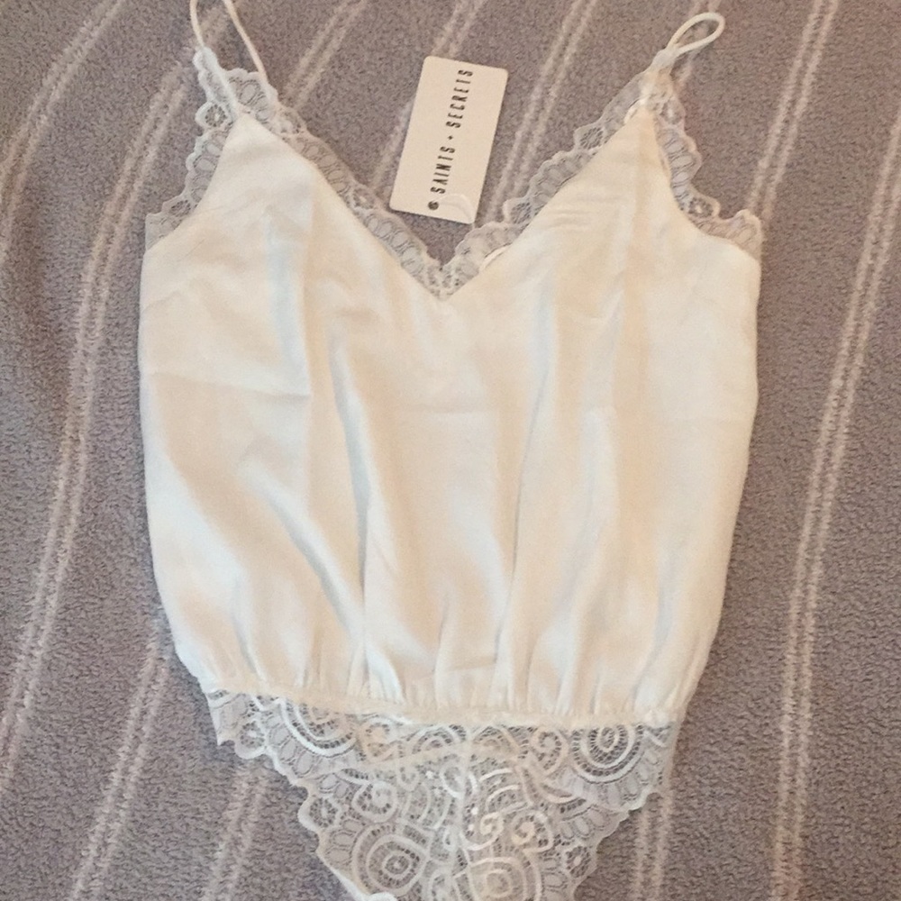 VICI white lace bodysuit